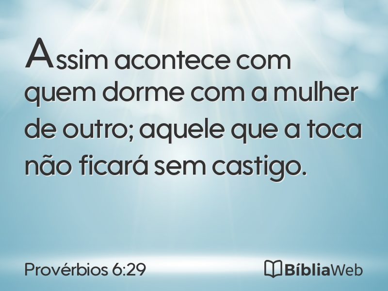 Provérbios 6:29 em imagem para compartilhar
