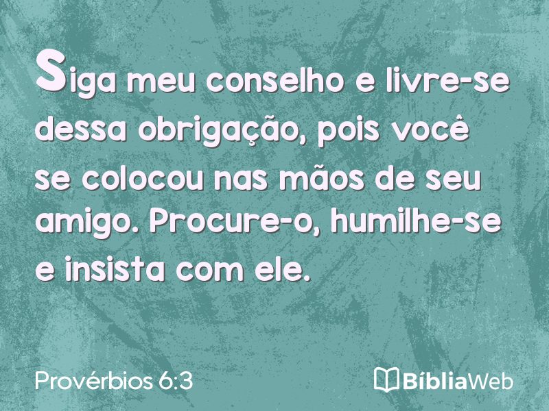 Provérbios 6:3 em imagem para compartilhar