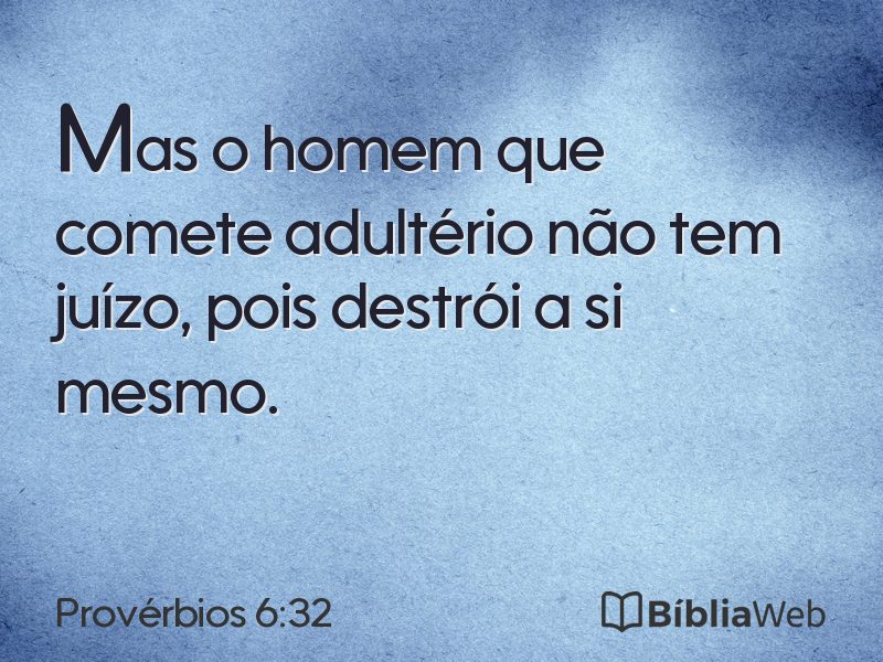 Provérbios 6:32 em imagem para compartilhar
