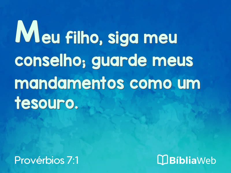Provérbios 7:1 em imagem para compartilhar