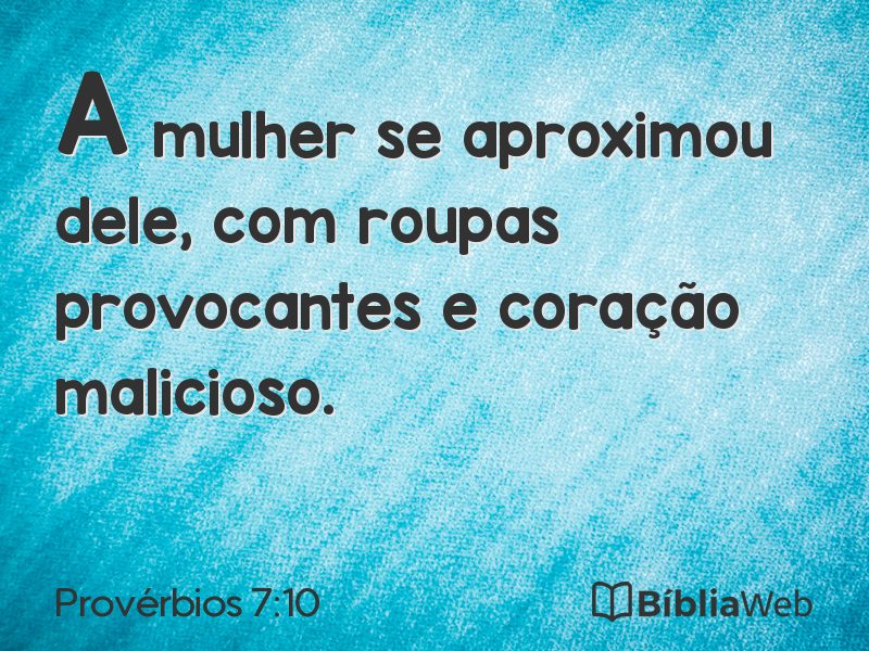 Provérbios 7:10 em imagem para compartilhar