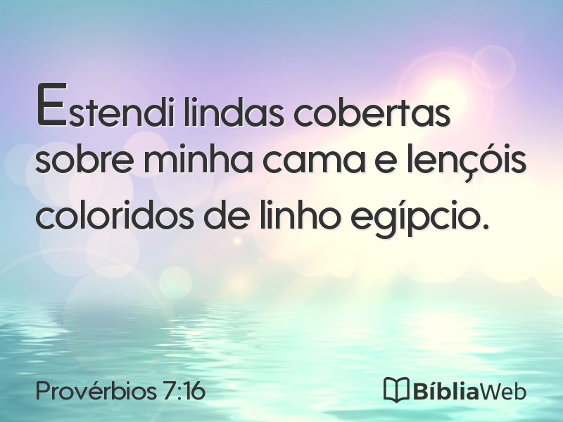 Provérbios 7:16 em imagem para compartilhar