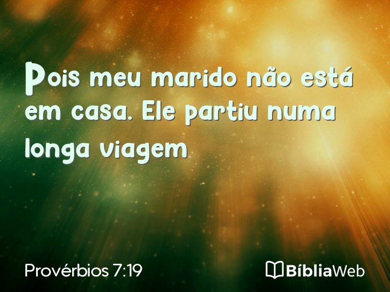 Provérbios 7:19 em imagem para compartilhar