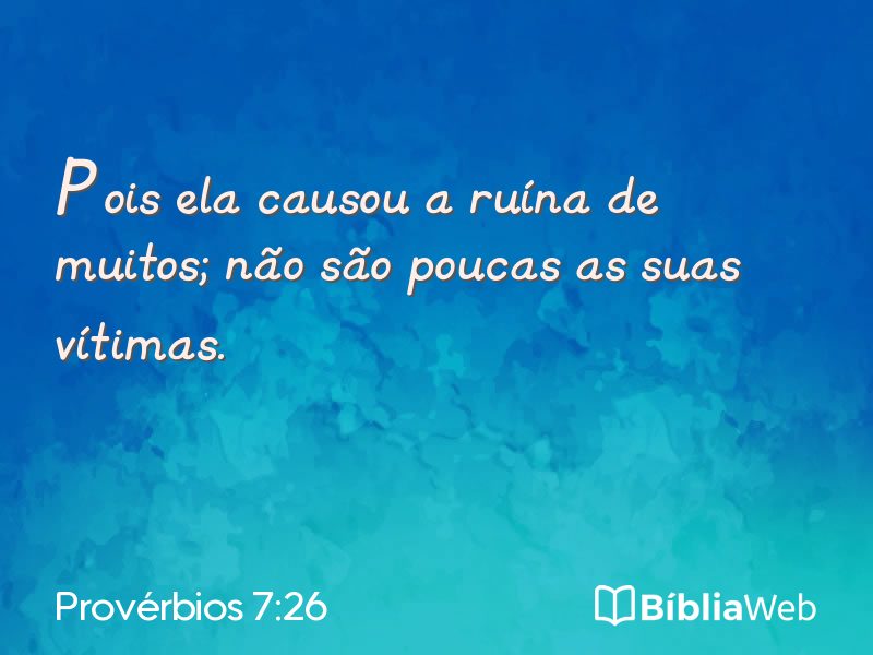 Provérbios 7:26 em imagem para compartilhar