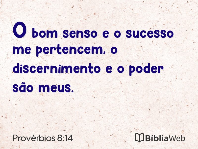 Provérbios 8:14 em imagem para compartilhar