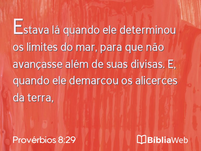 Provérbios 8:29 em imagem para compartilhar