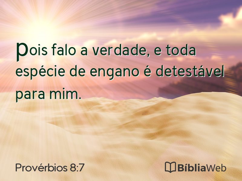 Provérbios 8:7 em imagem para compartilhar