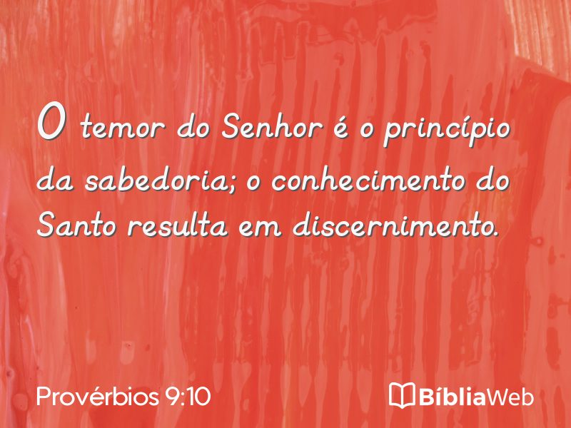 Provérbios 9:10 em imagem para compartilhar
