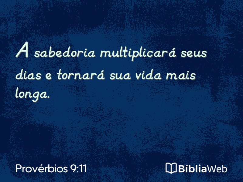 Provérbios 9:11 em imagem para compartilhar