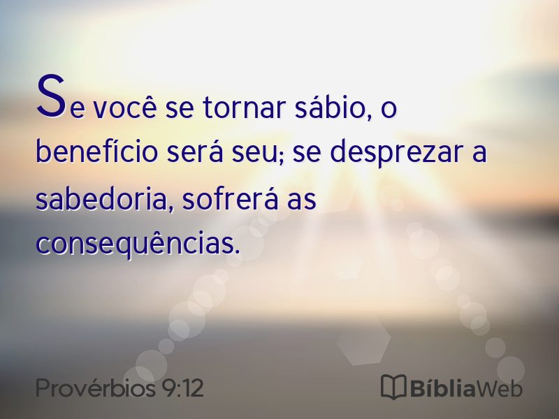 Provérbios 9:12 em imagem para compartilhar