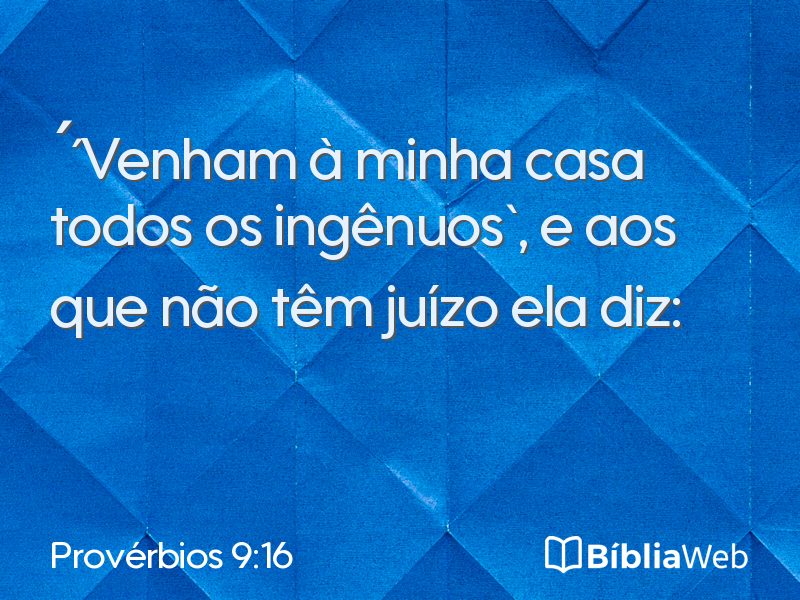 Provérbios 9:16 em imagem para compartilhar