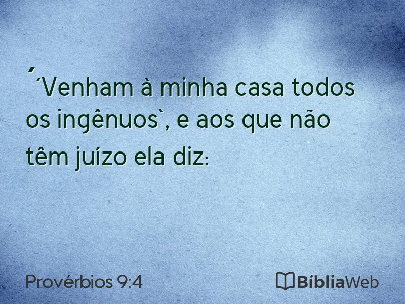 Provérbios 9:4 em imagem para compartilhar