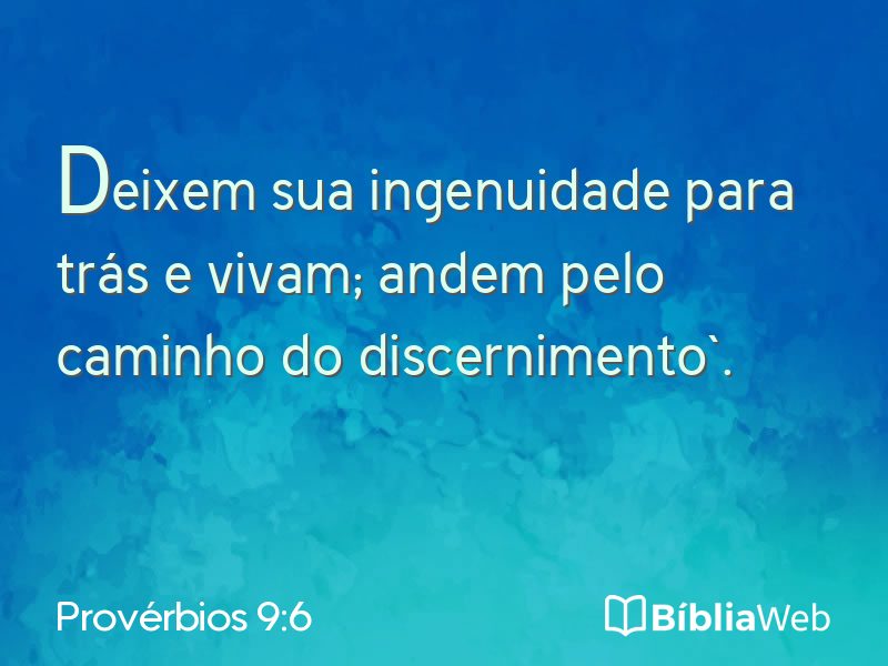 Provérbios 9:6 em imagem para compartilhar