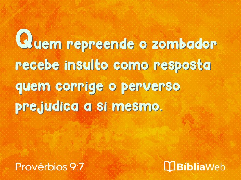 Provérbios 9:7 em imagem para compartilhar