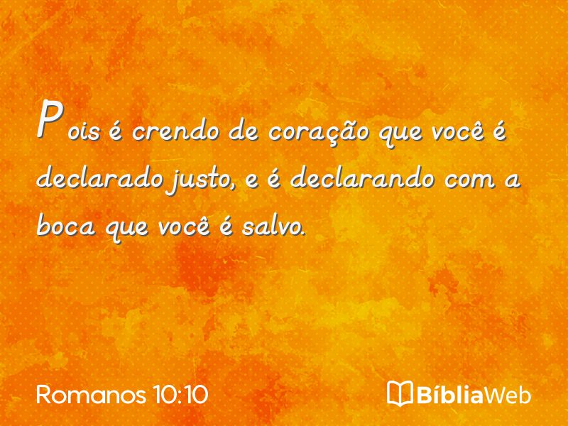 Romanos 10:10 em imagem para compartilhar