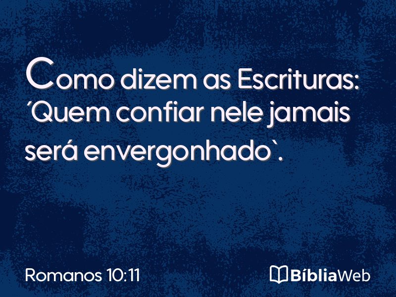 Romanos 10:11 em imagem para compartilhar