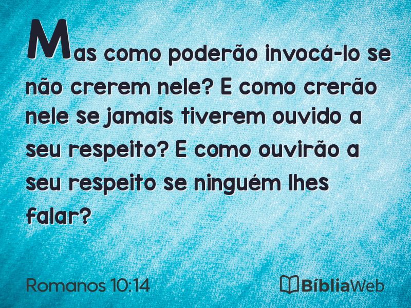 Romanos 10:14 em imagem para compartilhar