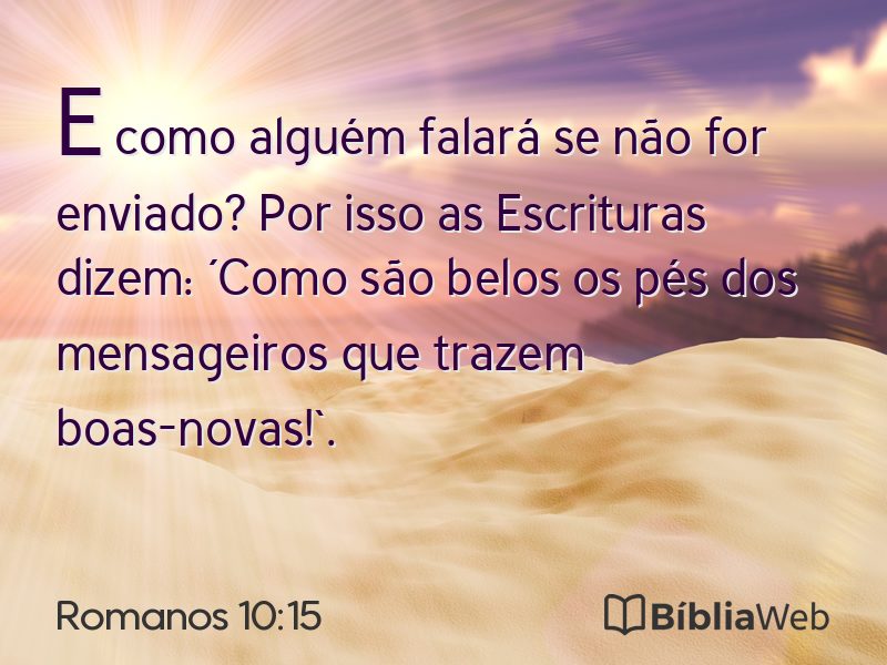 Romanos 10:15 em imagem para compartilhar