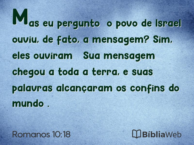 Romanos 10:18 em imagem para compartilhar
