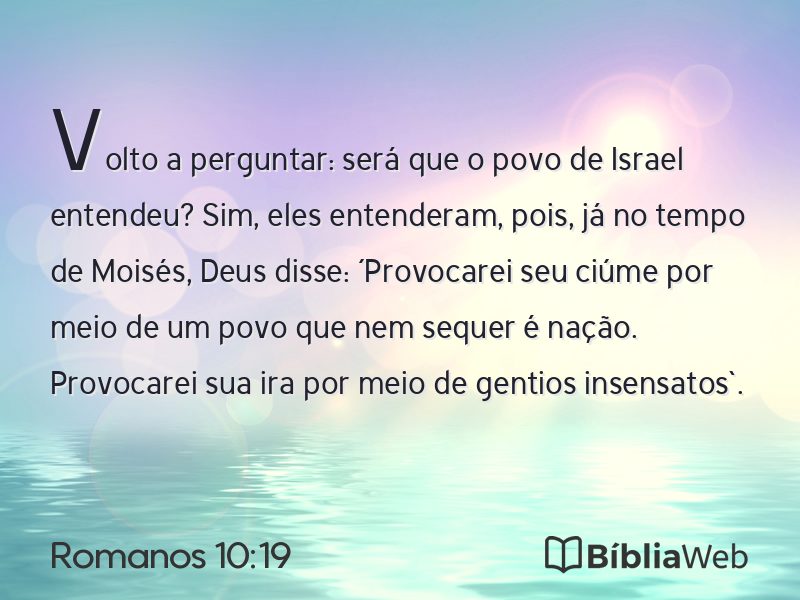 Romanos 10:19 em imagem para compartilhar