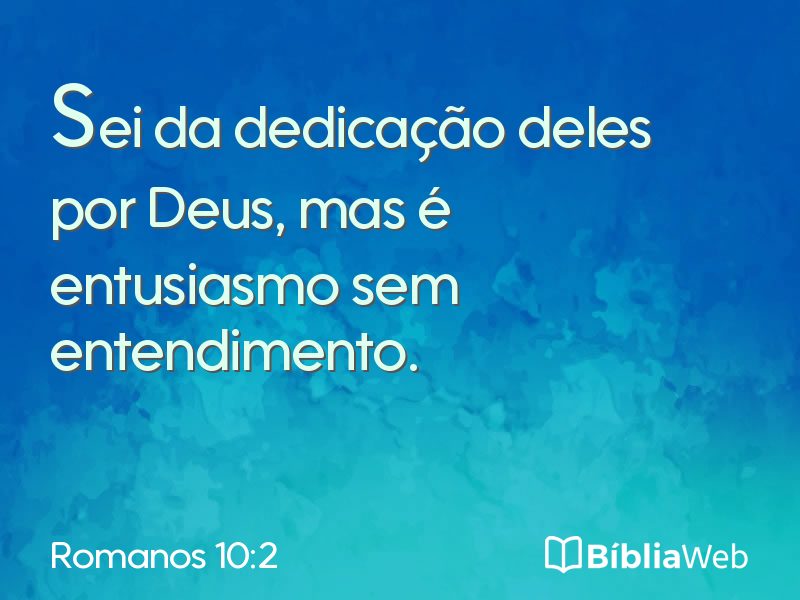 Romanos 10:2 em imagem para compartilhar