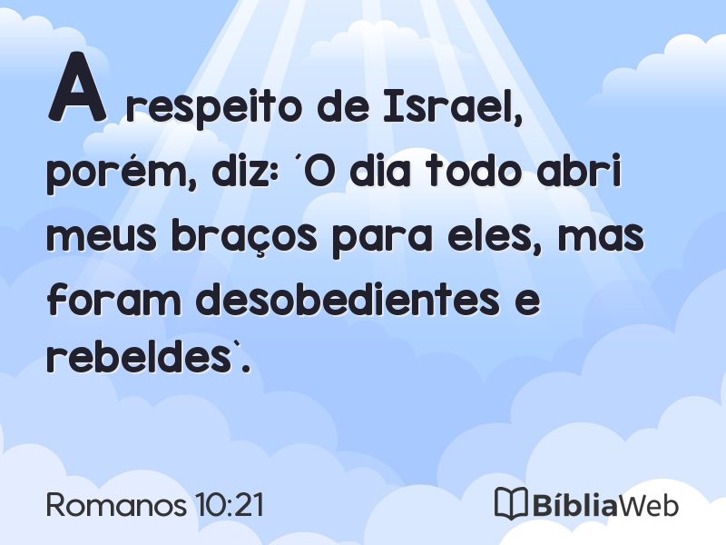 Romanos 10:21 em imagem para compartilhar