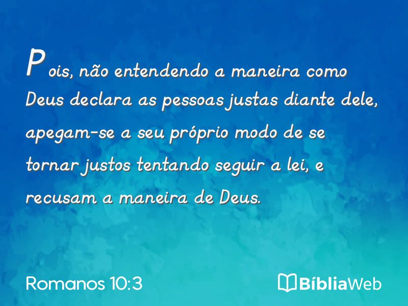 Romanos 10:3 em imagem para compartilhar