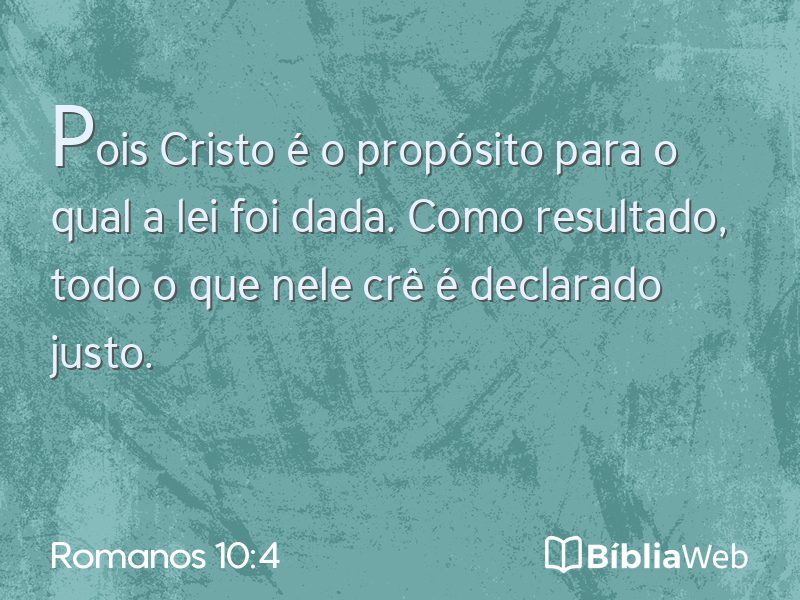 Romanos 10:4 em imagem para compartilhar