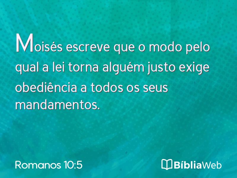 Romanos 10:5 em imagem para compartilhar