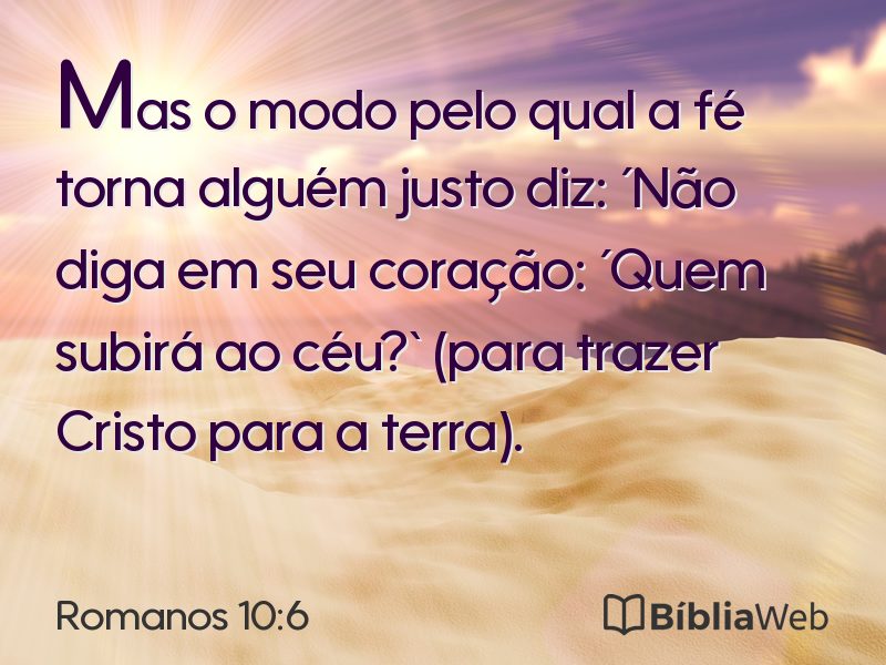 Romanos 10:6 em imagem para compartilhar