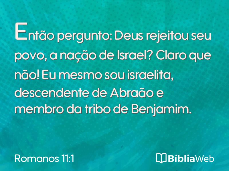 Romanos 11:1 em imagem para compartilhar