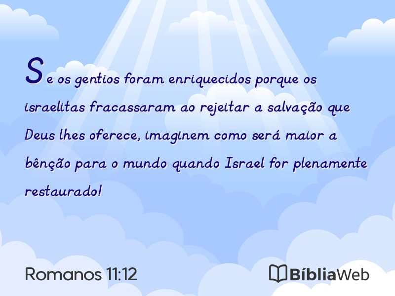 Romanos 11:12 em imagem para compartilhar