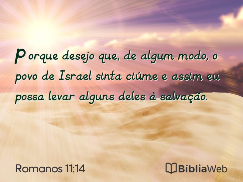 Romanos 11:14 em imagem para compartilhar
