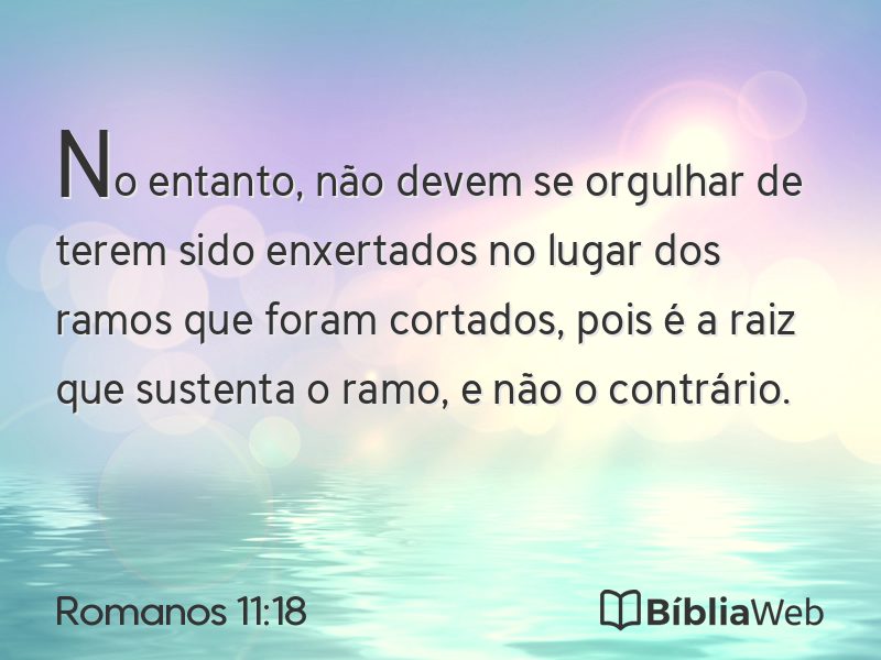 Romanos 11:18 em imagem para compartilhar
