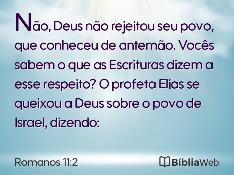 Romanos 11:2 em imagem para compartilhar