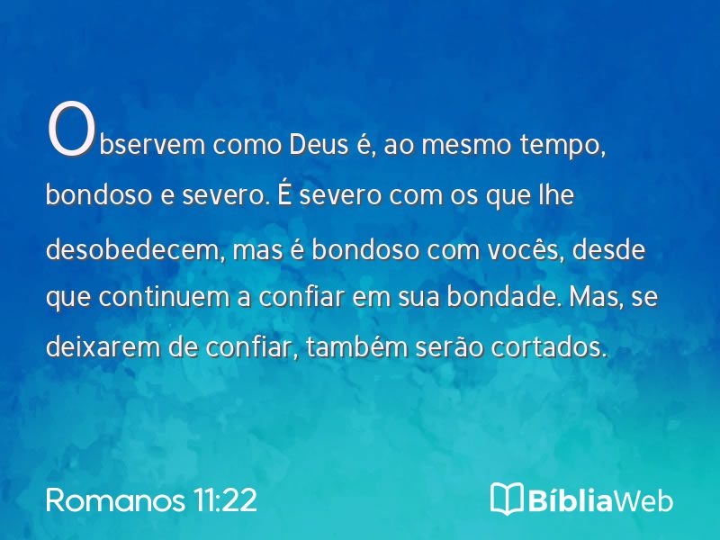 Romanos 11:22 em imagem para compartilhar