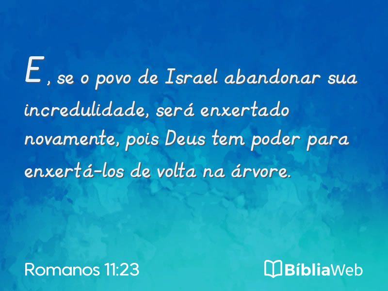 Romanos 11:23 em imagem para compartilhar