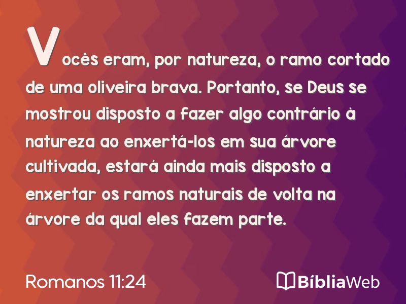 Romanos 11:24 em imagem para compartilhar