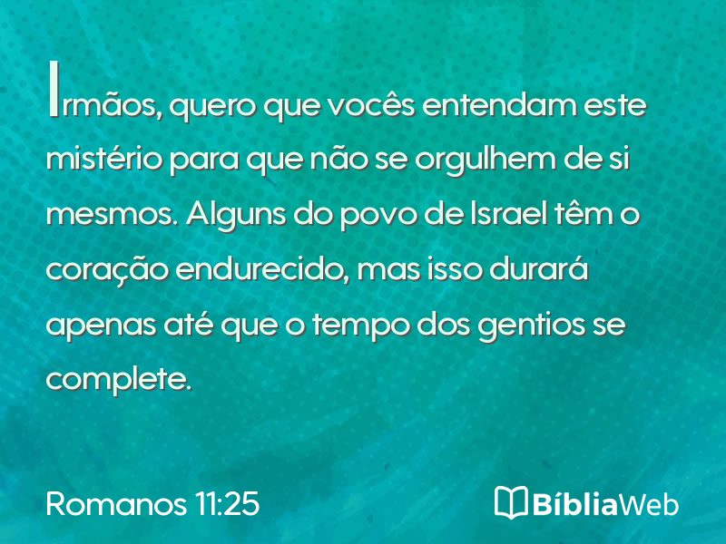 Romanos 11:25 em imagem para compartilhar