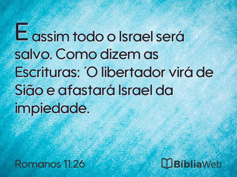 Romanos 11:26 em imagem para compartilhar