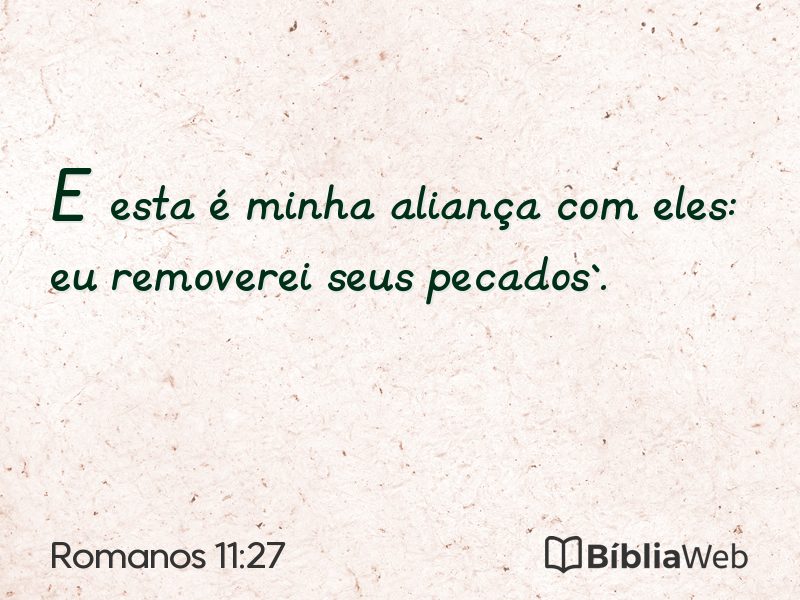 Romanos 11:27 em imagem para compartilhar