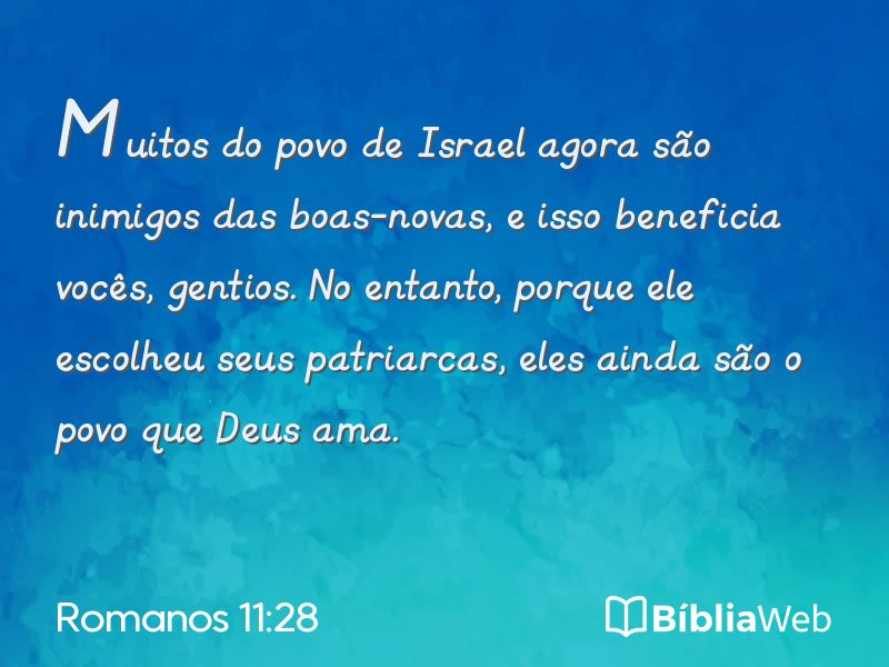 Romanos 11:28 em imagem para compartilhar