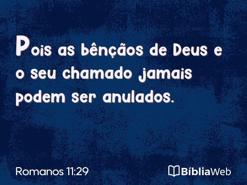 Romanos 11:29 em imagem para compartilhar