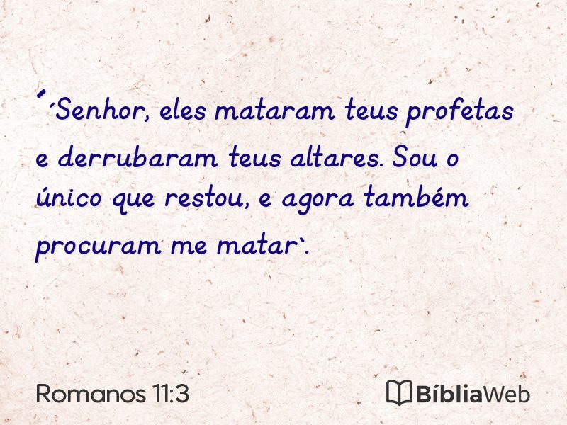 Romanos 11:3 em imagem para compartilhar