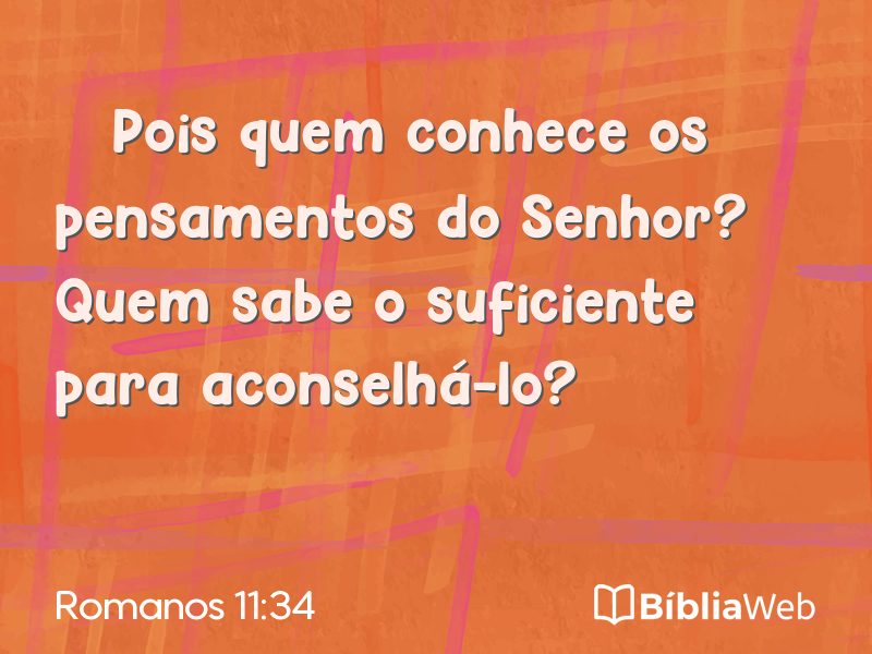 Romanos 11:34 em imagem para compartilhar