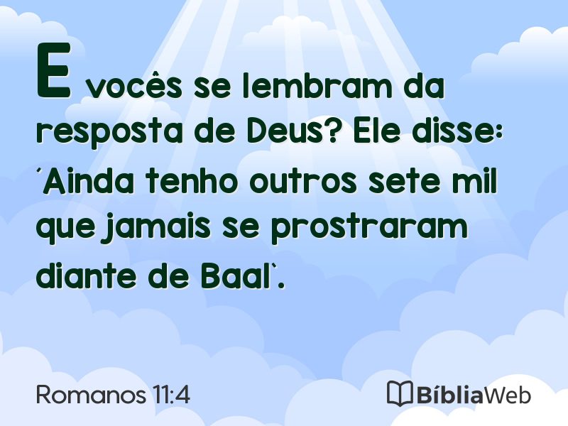 Romanos 11:4 em imagem para compartilhar