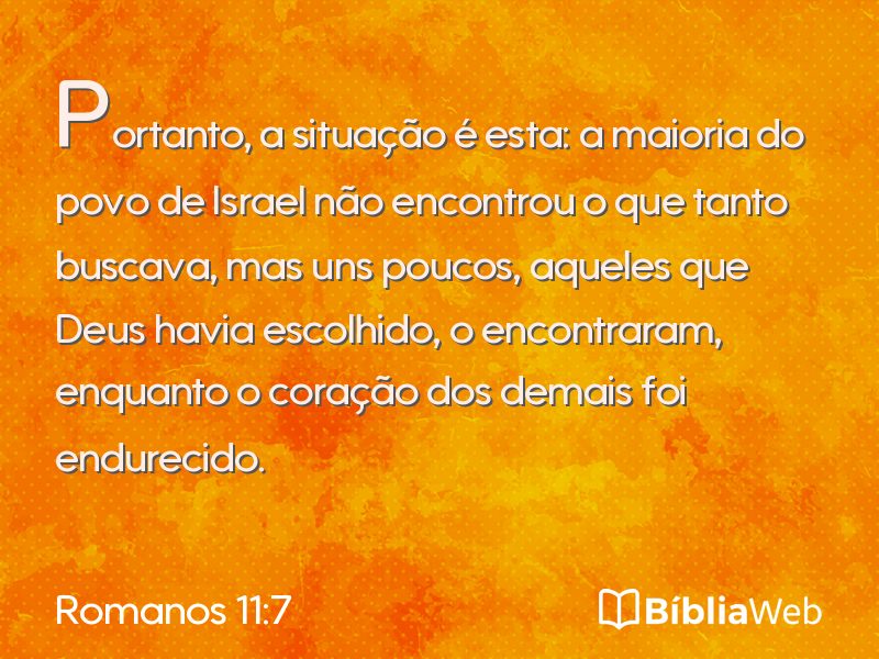 Romanos 11:7 em imagem para compartilhar