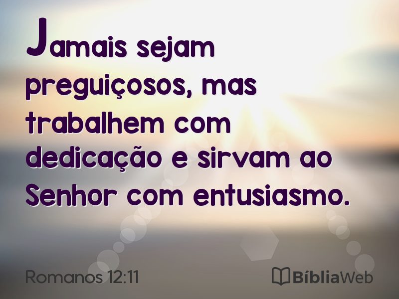 Romanos 12:11 em imagem para compartilhar