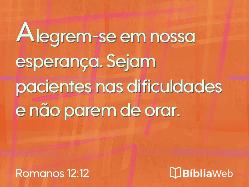 Romanos 12:12 em imagem para compartilhar