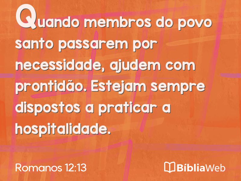 Romanos 12:13 em imagem para compartilhar